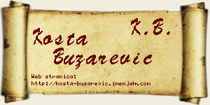 Kosta Buzarević vizit kartica